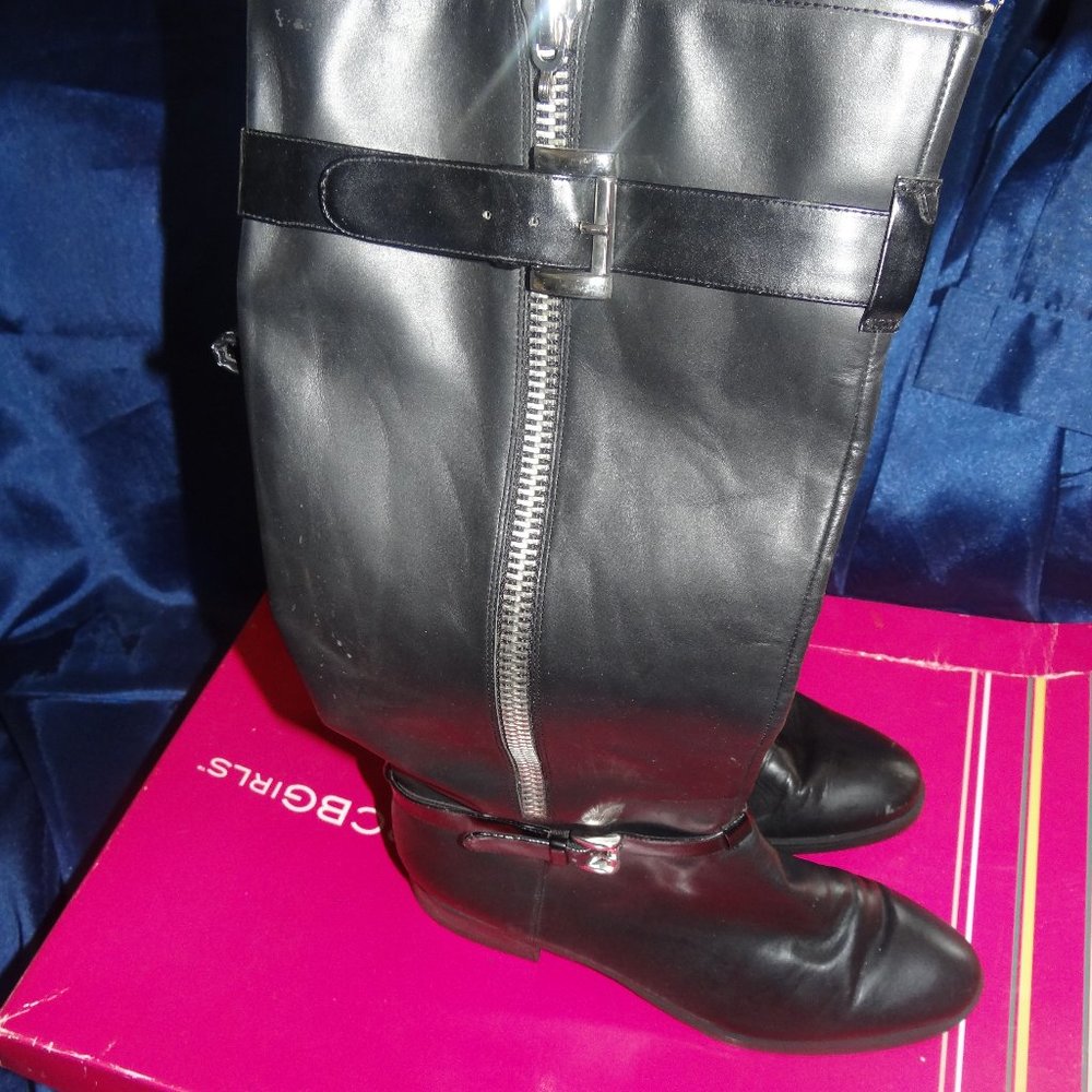 BCBGirls Black Lamb Calf Boots Style #: BG-MOCA - Sz. 10M